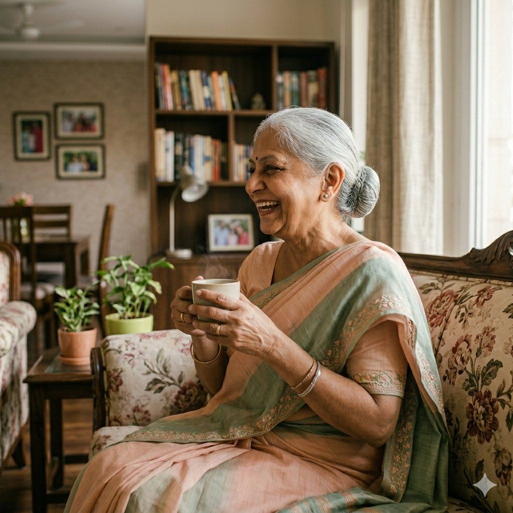 Mummy with morning tea